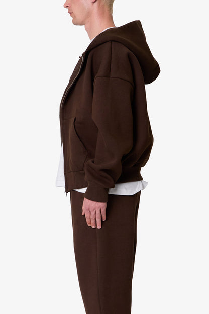 Stiff Lounge Zip Up Hoodie - Brown