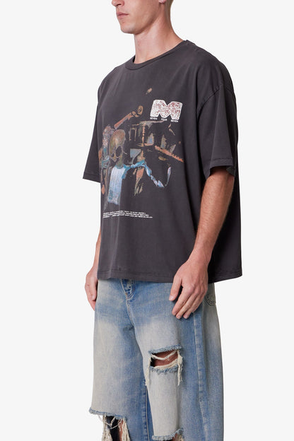Still Life Printed Tee - Washed Black
