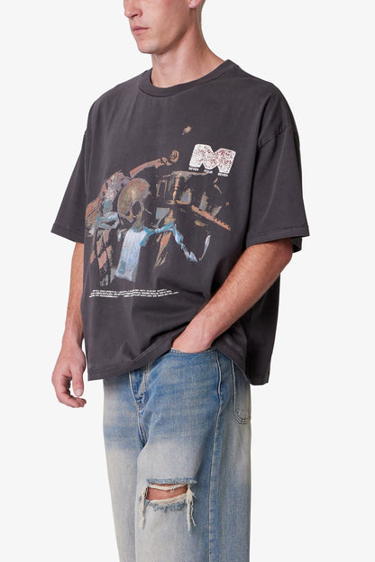 Still Life Printed Tee - Washed Black