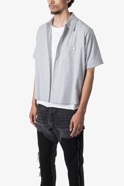 Striped S/S Shirt - Grey/White