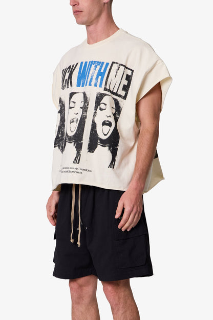 Stuck With Me Cut Off Tee - Off White