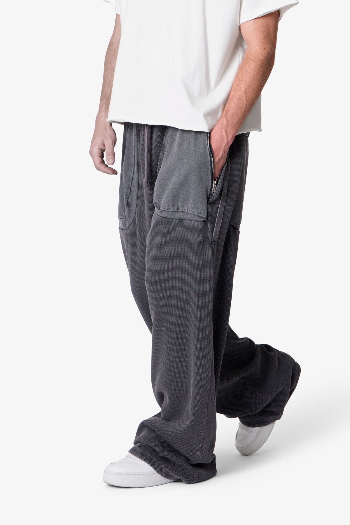 Thermal Cargo Sweatpants - Grey