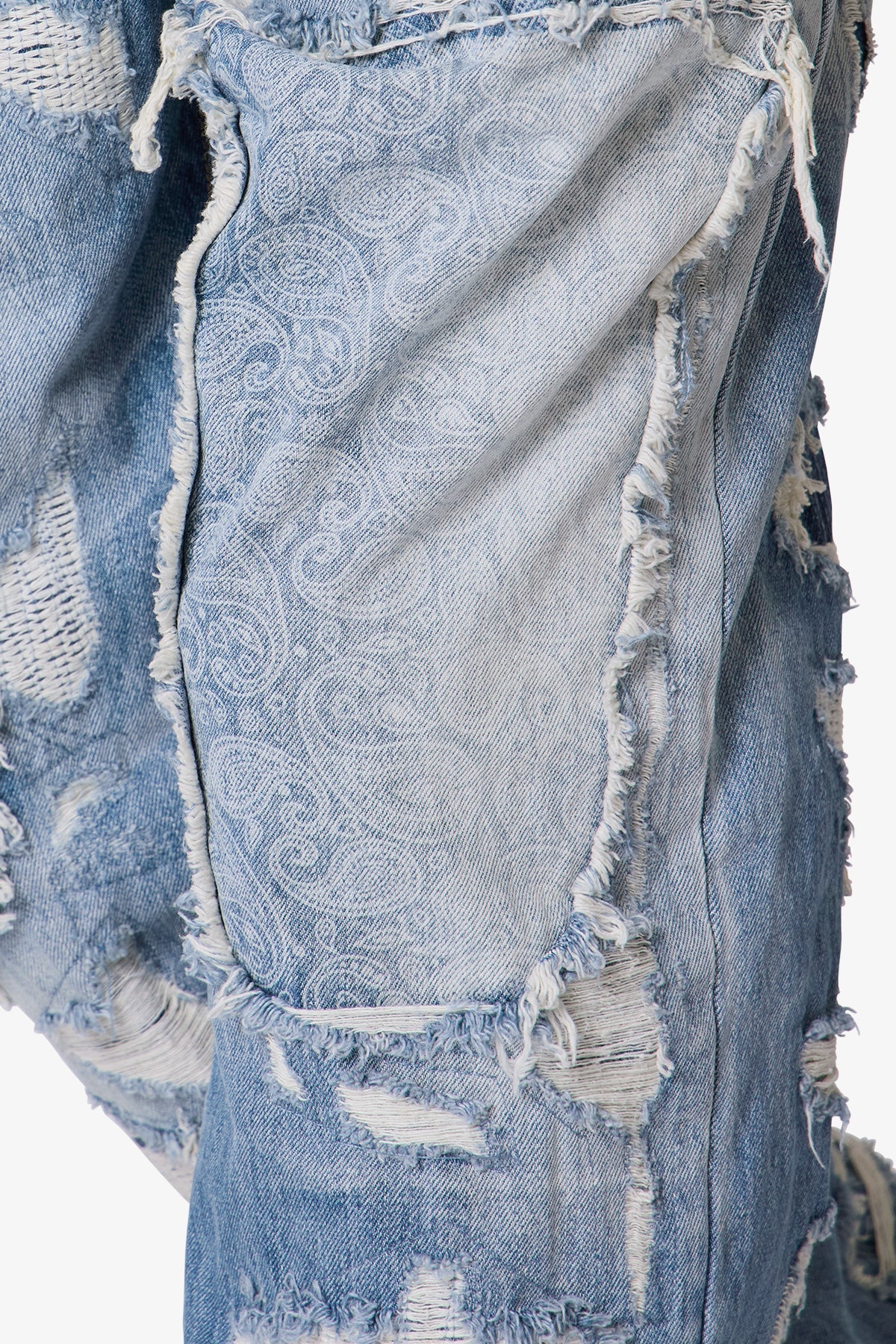 Ultra Baggy Better Repaired Denim - Light Blue