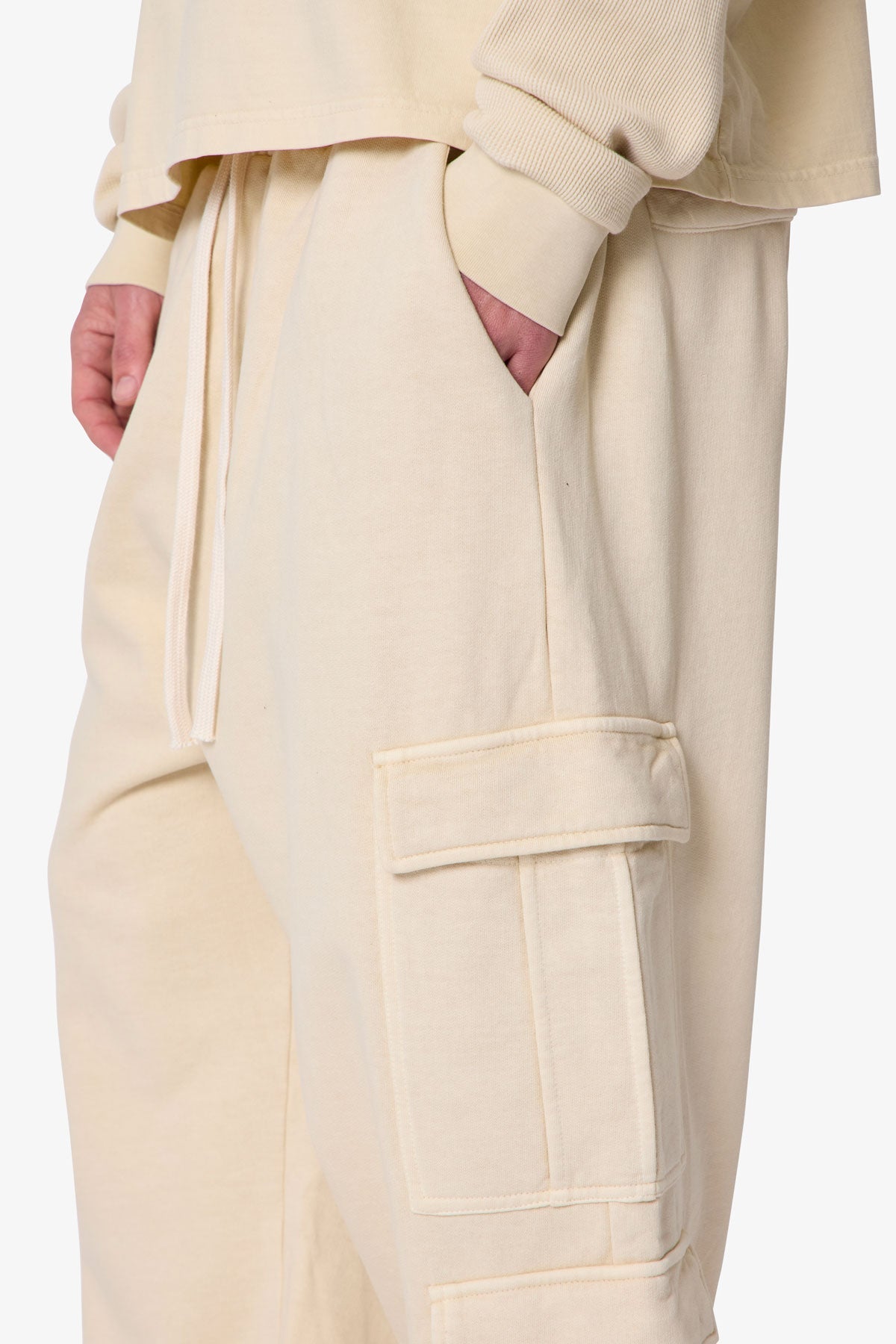 Ultra Baggy Cargo Sweatpants - Off White