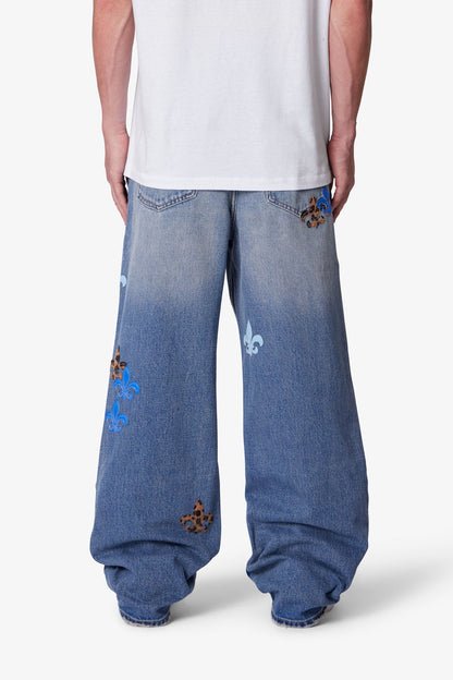 Ultra Baggy Fleur Denim - Blue