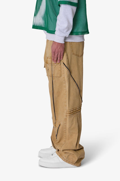 Ultra Baggy Grid Lock Denim - Brown