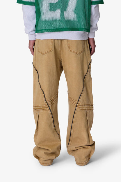 Ultra Baggy Grid Lock Denim - Brown