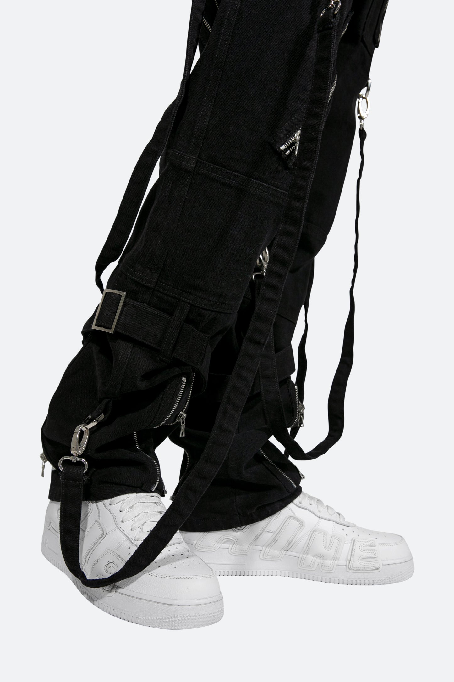 V458 Cargo Baggy Denim - Black