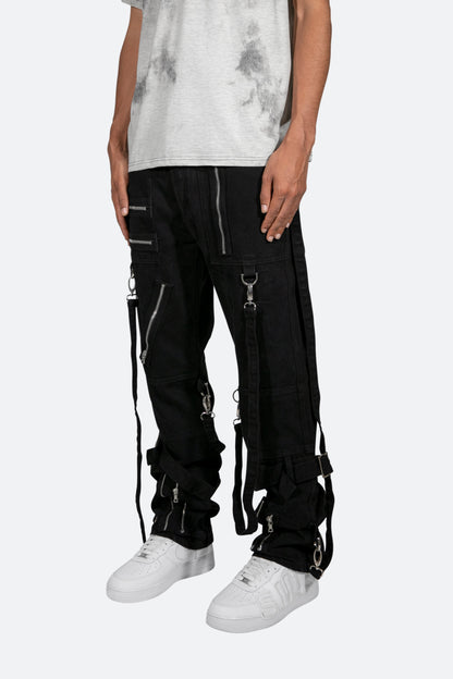 V458 Cargo Baggy Denim - Black