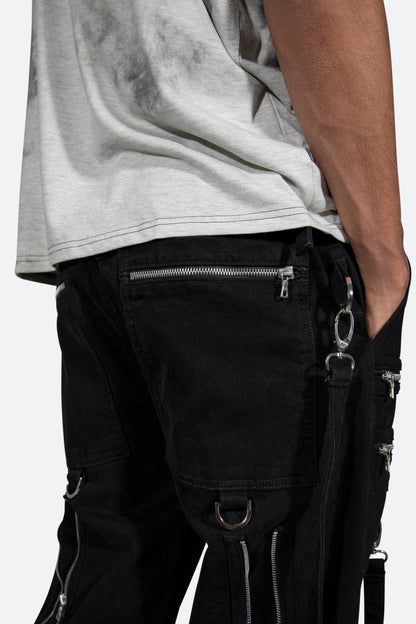 V458 Cargo Baggy Denim - Black