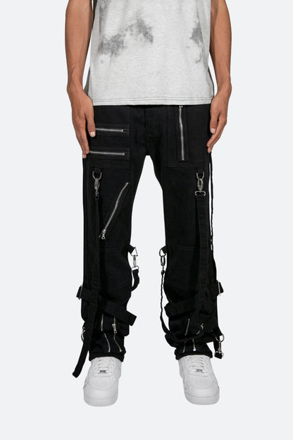 V458 Cargo Baggy Denim - Black