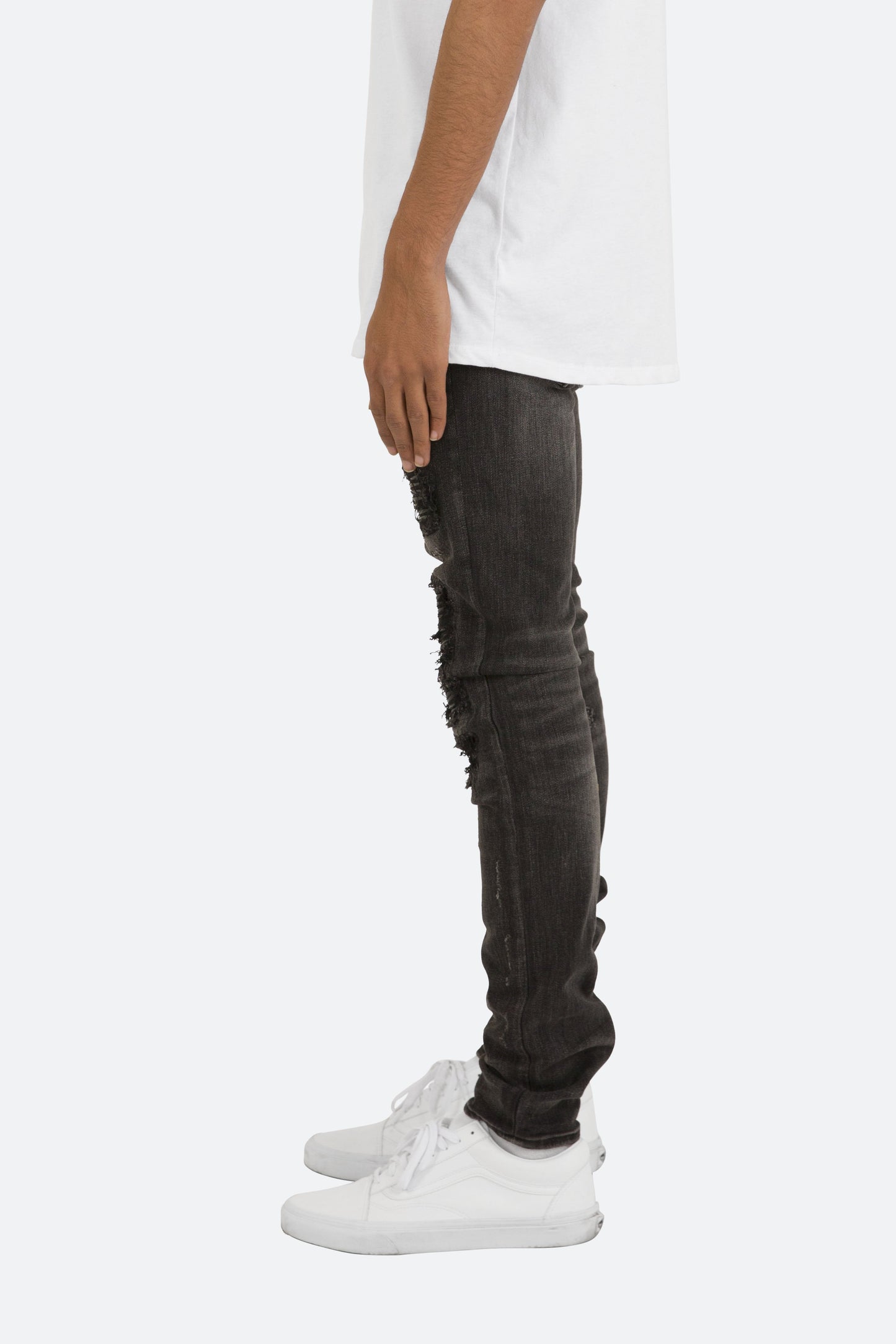 X226 Stretch Moto Denim - Black/Black