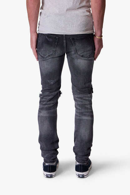 X738 Chewed Up Denim - Washed Black