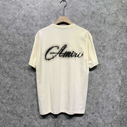 Amiri t shirts gypsophila printing short sleeve
