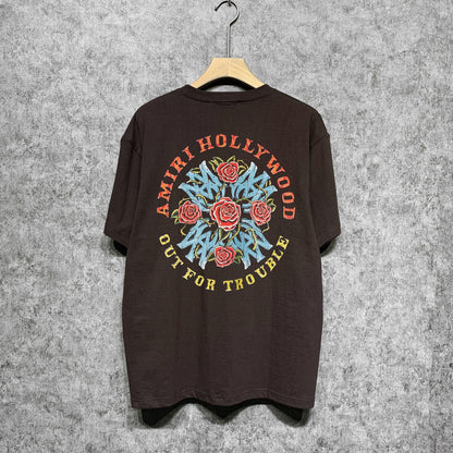 Amiri t shirts floral print short sleeve