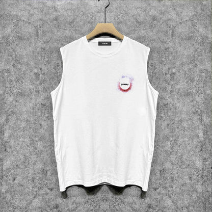 Amiri tank top splash color ring printing