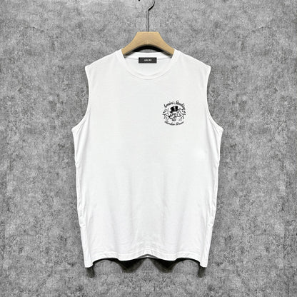 Amiri tank top hat big gray wolf printing