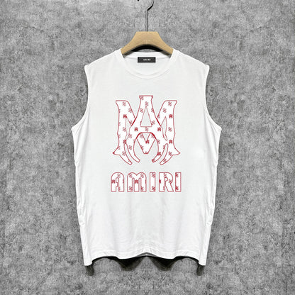 Amiri tank top cashew flower large simple logo printing