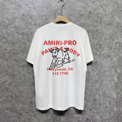 Amiri t shirts bull printing short sleeve