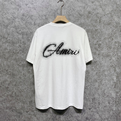 Amiri t shirts gypsophila printing short sleeve