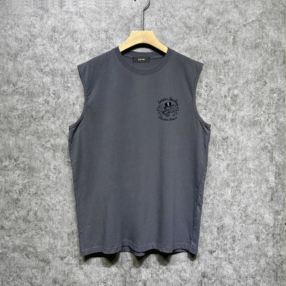 Amiri tank top hat big gray wolf printing
