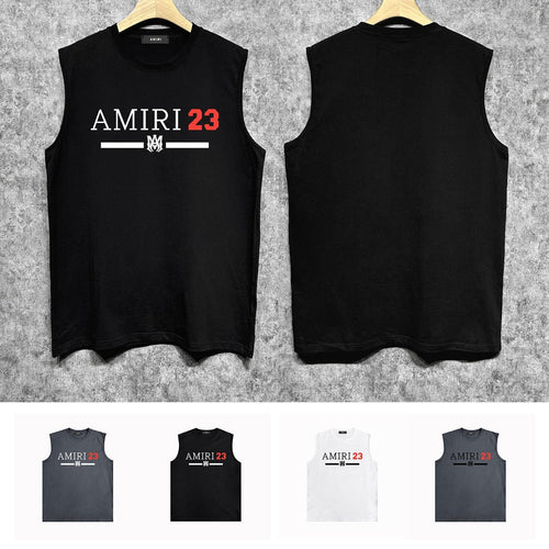 Amiri tank top with vine and man text printing