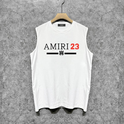 Amiri tank top with vine and man text printing