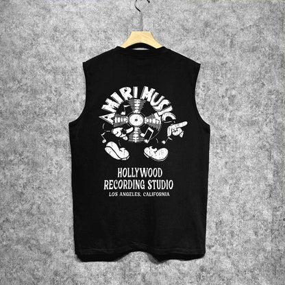 Amiri tank top note fan printing
