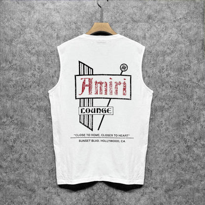 Amiri tank top letter sign printing