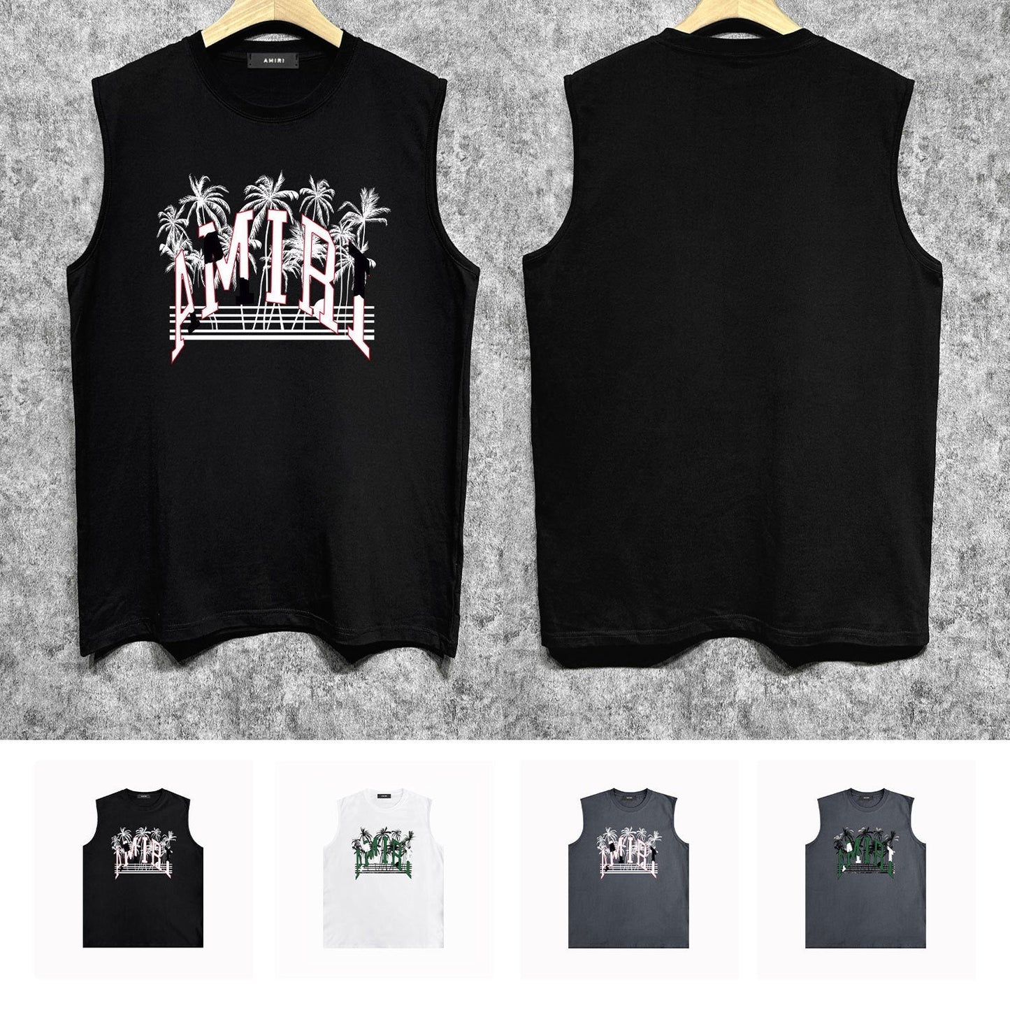 Amiri tank top coconut beach print