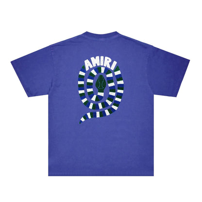 Amiri Washed Distressed T Shirt Printed Trendy Pure Cotton