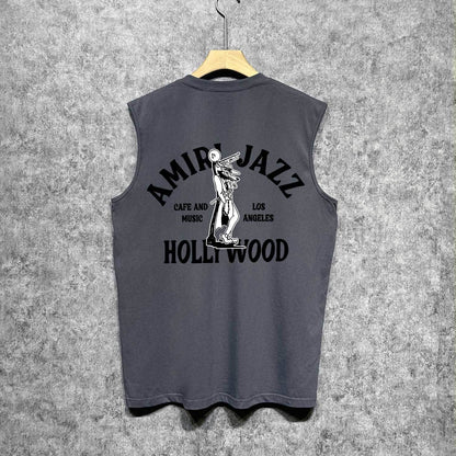 Amiri tank top wolf print