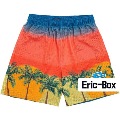 Beach Red Mesh Shorts