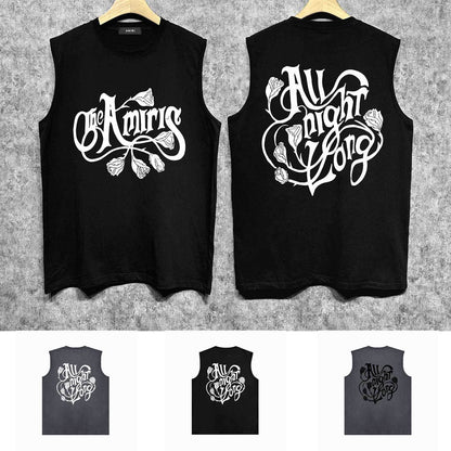 Amiri tank top morning glory printing