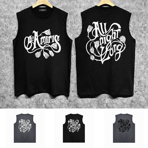 Amiri tank top morning glory printing