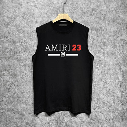 Amiri tank top with vine and man text printing
