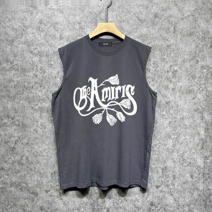 Amiri tank top morning glory printing