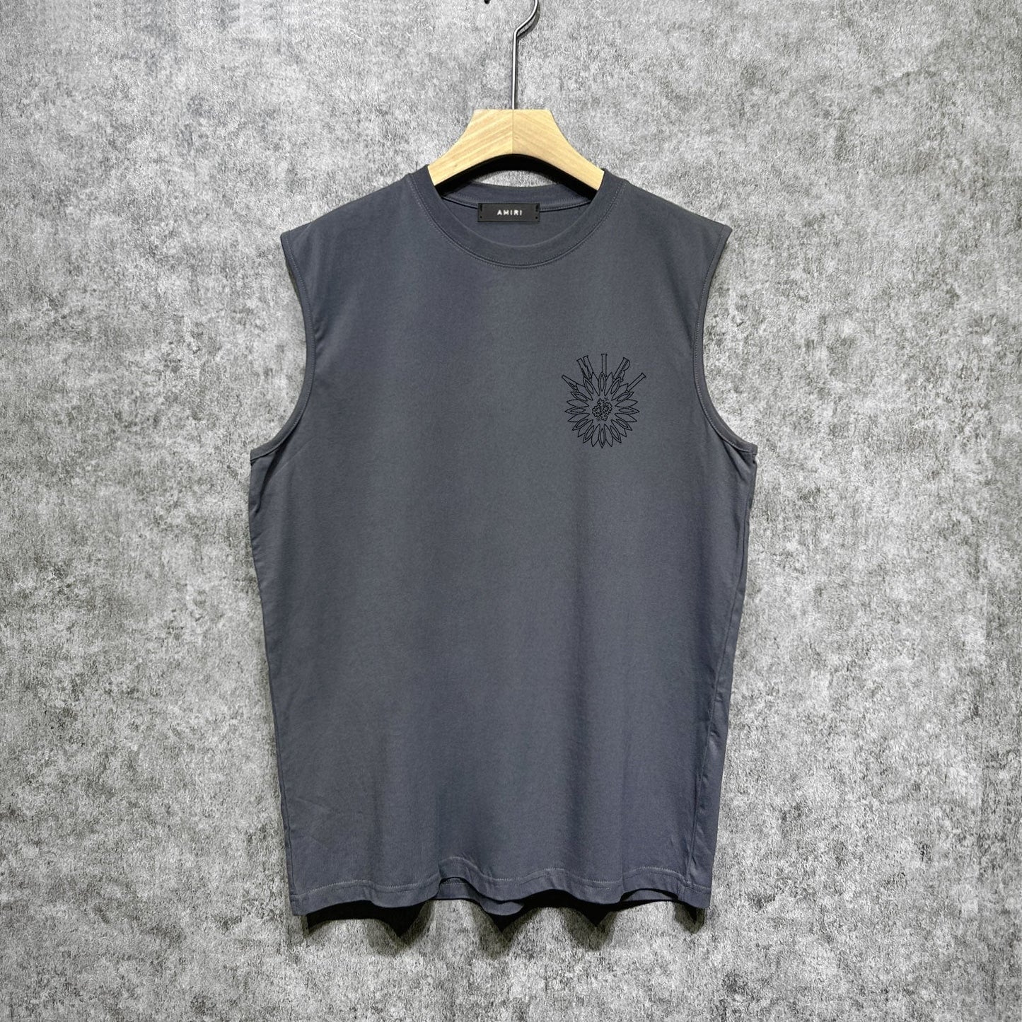 Amiri tank top dotted lotus printing