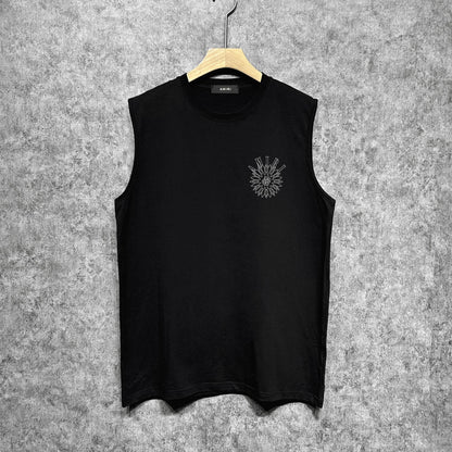 Amiri tank top dotted lotus printing